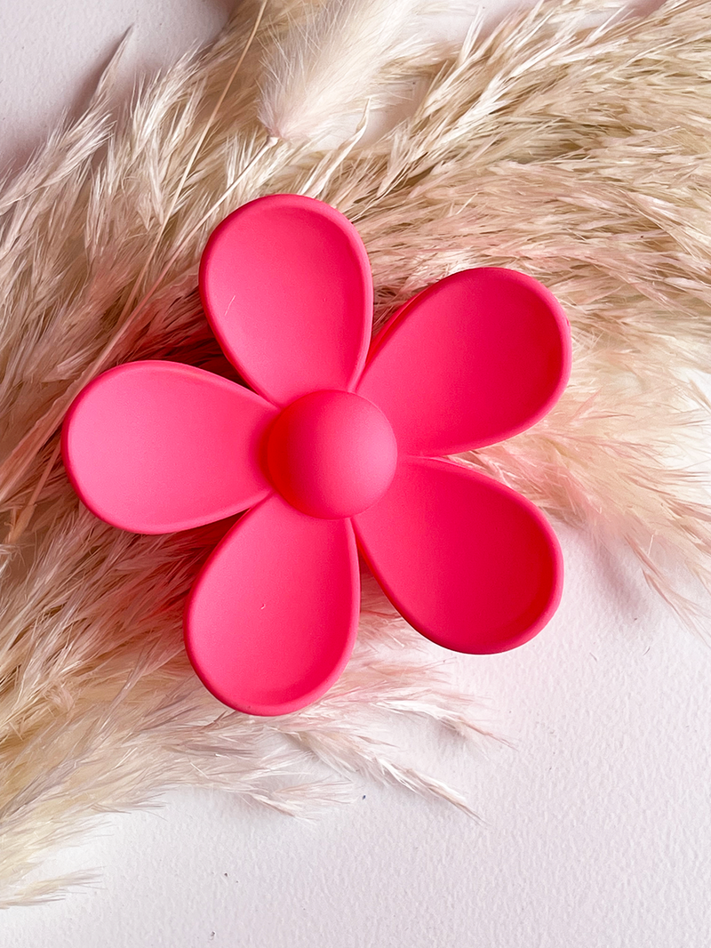 Daisy Hair Claw - Hot Pink